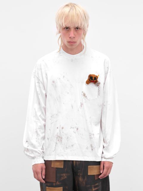 doublet White Distressed Teddy Bear Tee