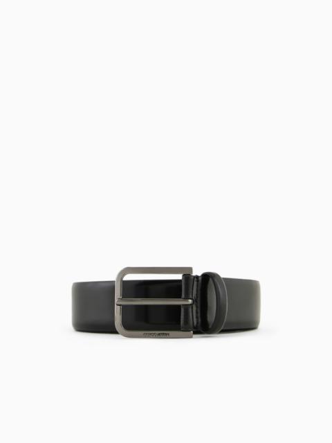 GIORGIO ARMANI Brushed leather belt