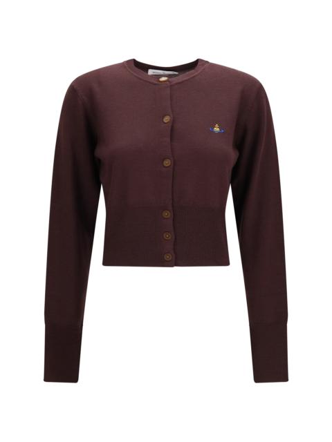 Vivienne Westwood Vivienne Westwood Bea Cropped Wool Cardigan Dark Mahogany