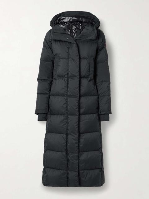 Alliston hooded quilted ripstop down coat