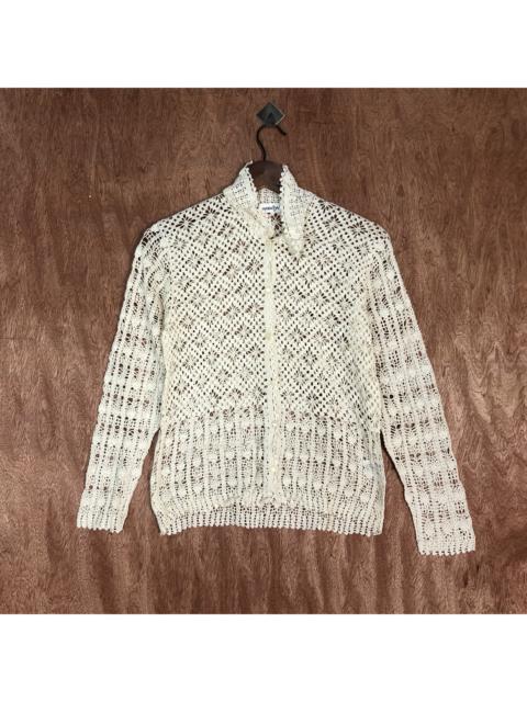Other Designers Patterned Cardigans - Woodwind Mesh Net Patterned Cardigan