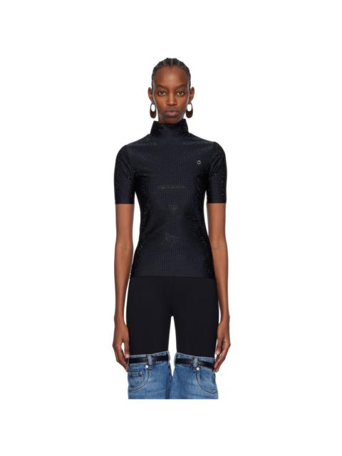 COPERNI Black Crystal-Embellished T-Shirt