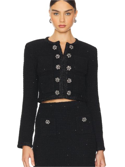 self-portrait Textured Knit Jacket