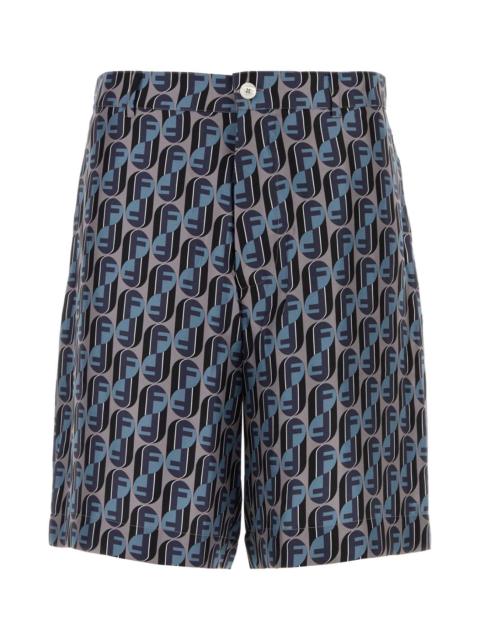 FENDI Fendi Men Printed Silk Bermuda Shorts
