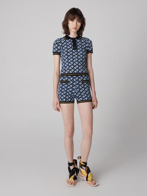DIANE VON FURSTENBERG Venus Knit Jacquard Shorts