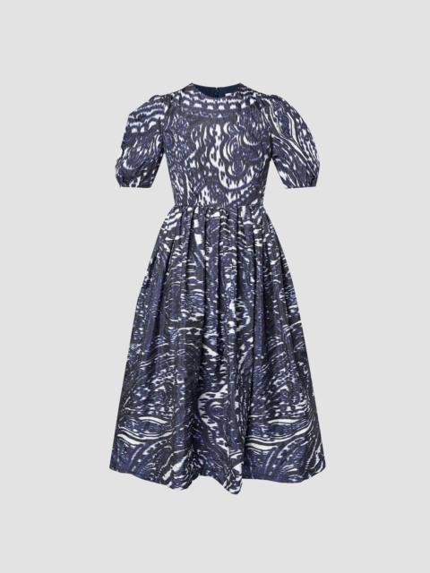 Erdem SHORT SLEEVE A LINE MIDI DRESS