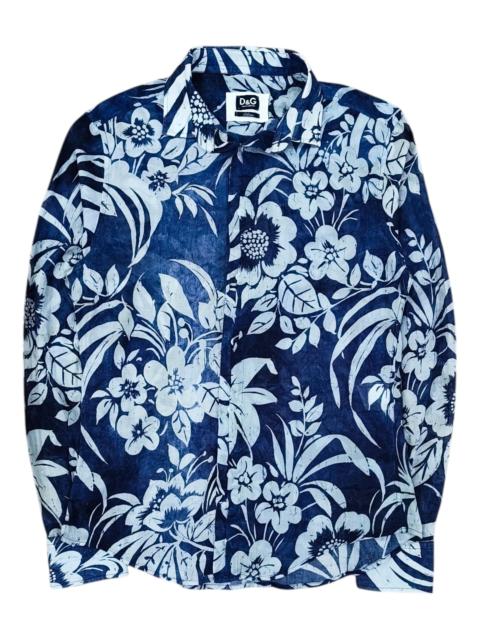 Dolce & Gabbana 💥ARCHIVAL Y2K D&G Dolce & Gabbana Indigo Floral Shirt