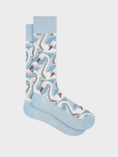 Paul Smith Sky Blue 'Swan' Socks