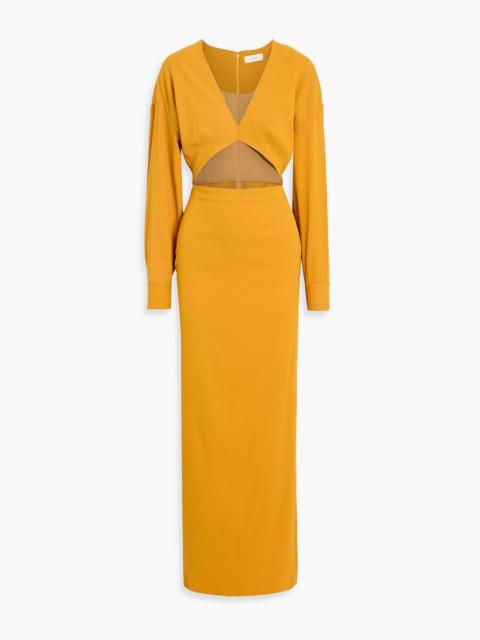 LAPOINTE Cutout crepe maxi dress