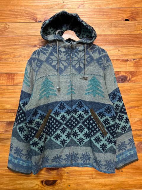 Other Designers Vintage - CRESCENT MAX NATIVE PRINT WOOL HOODIE