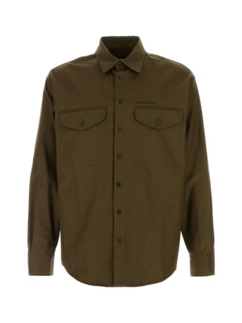 DSQUARED2 Dsquared Men Army Green Cotton Shirt