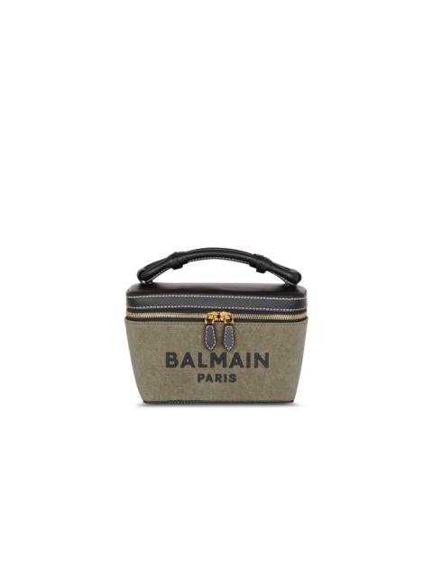 Balmain B-Army Vanity Case in canvas and leather