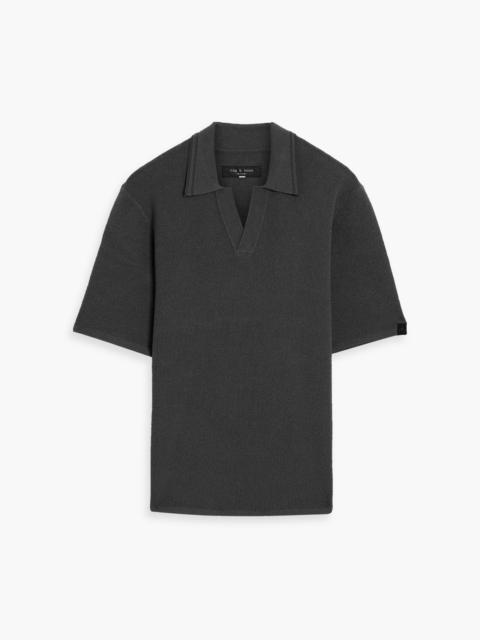 rag & bone Johnny ribbed cotton-blend terry polo shirt