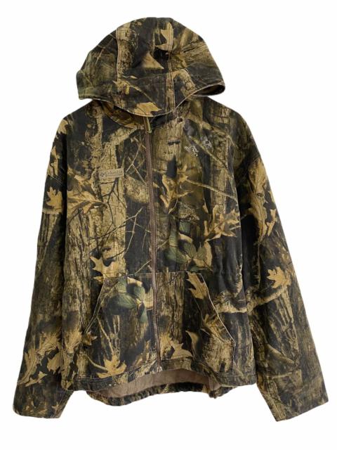Other Designers REALTREE CAMO COLUMBIA DISTRESSED DETROIT JACKET HOODIE