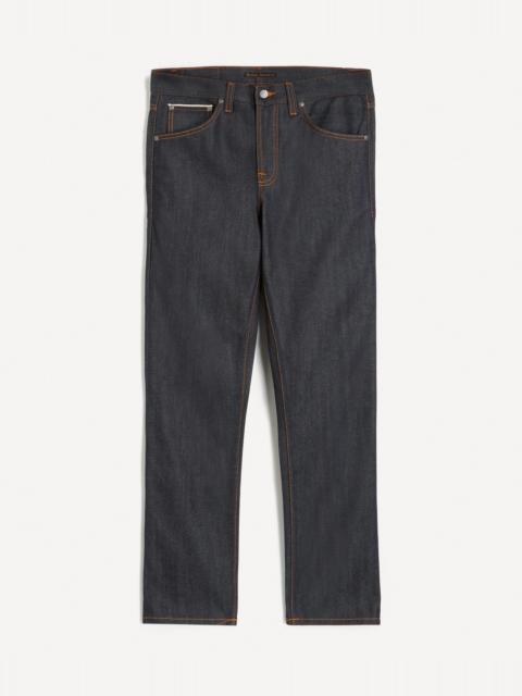 Nudie Jeans Gritty Jackson Straight-Leg Jeans in Dry Dusk Selvage