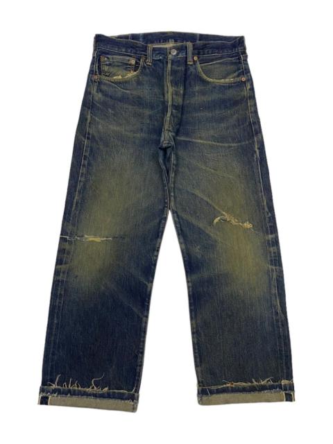 Other Designers Vintage - LEVI’S 501 BIG E SELVEDGE BAGGY DISTRESS DENIM JEANS 90s