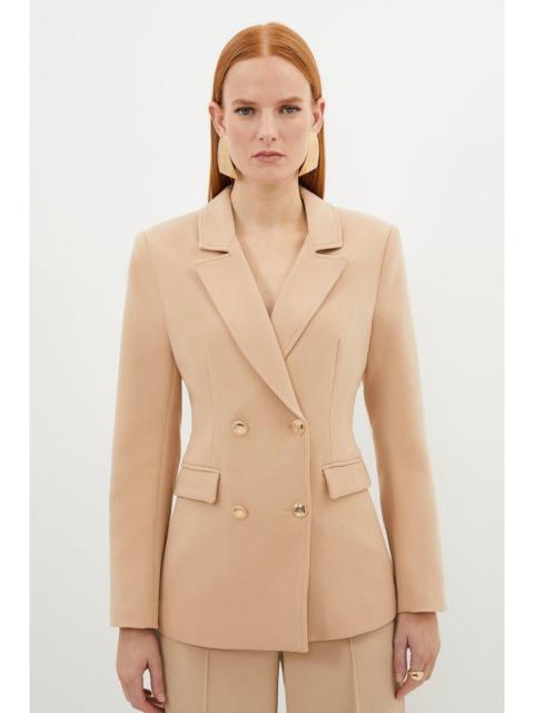 KAREN MILLEN Compact Stretch Essential Tailored Doubled Breasted Blazer