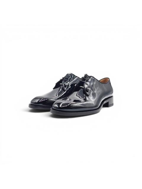 Christian Louboutin Chambeliss Patent Leather Derby Shoes Black EU 39 US 6