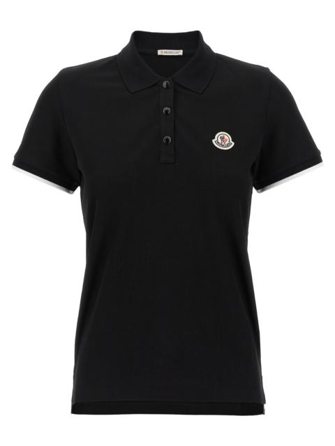 Moncler Logo Patch Shirt Polo Black