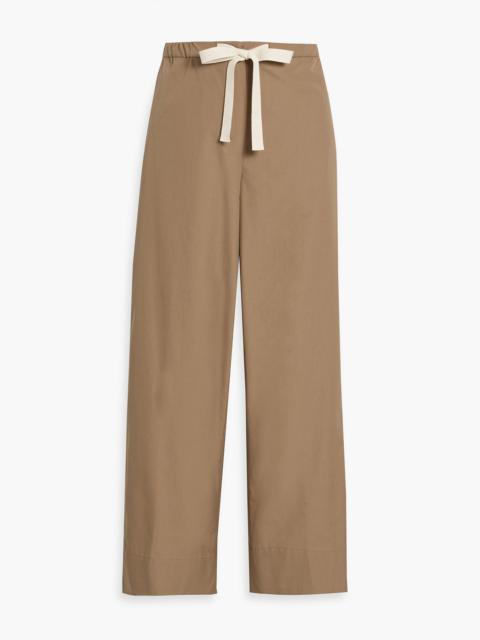 Max Mara Argento cotton-poplin wide-leg pants