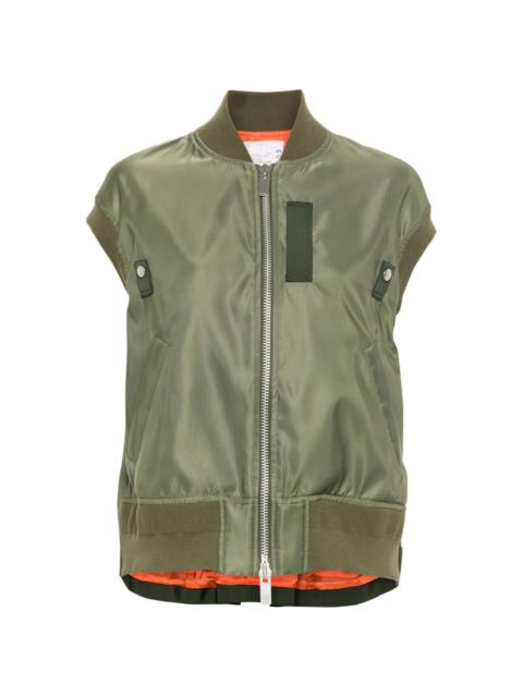 sacai box-pleat detail vest