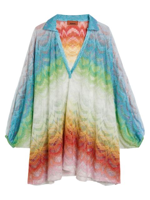 Missoni Missoni Patterned Metallic-knit Cover-up