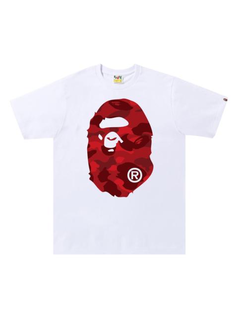 A BATHING APE® BAPE Color Camo Big Ape Head Tee 'White/Red'