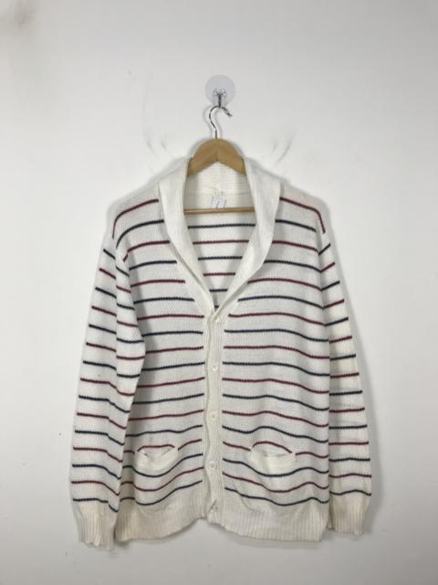 Other Designers Cardigan - Gu Shawl Collar Stripe Multicolor Knit Cardigan #2686