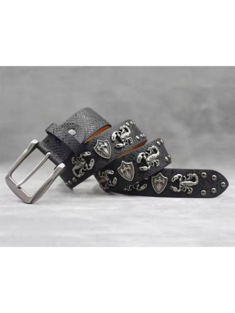 Japanese Brand - 115 Cm scorpion Rivet PU Leather Belt