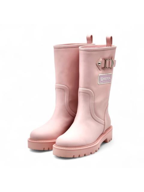 Louis Vuitton Rubber Territory Flat Boots Rose Clair Pink 1A9HA3 EU 36