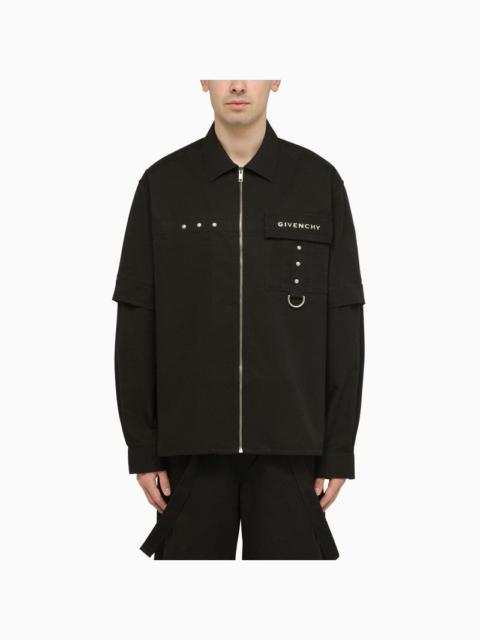Givenchy Black Shirt With Removable Sleeves Men