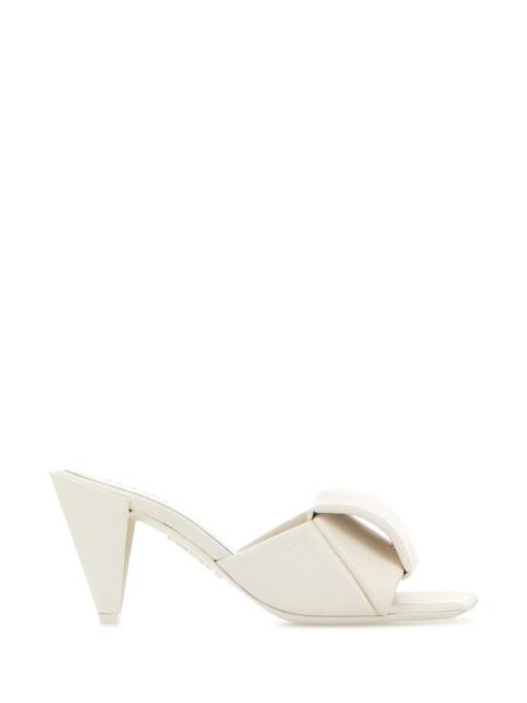 Loewe Loewe Women White Nappa Leather Origami Mules