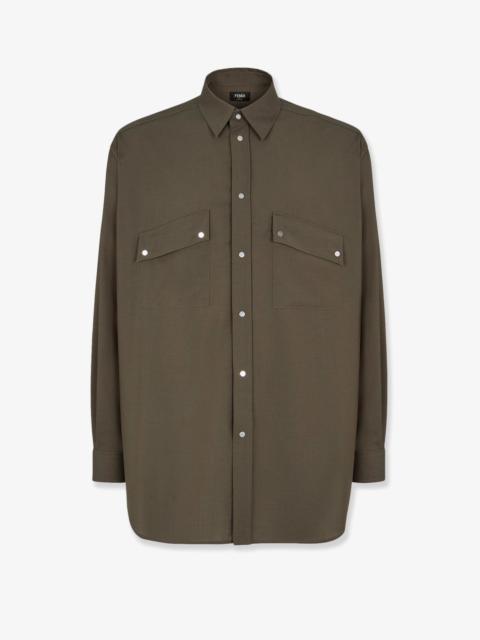 FENDI Fendi Man Fendi Man Green Shirts