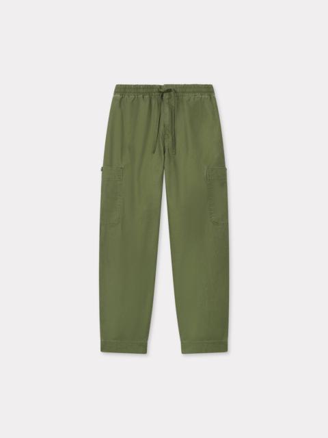 KENZO 'KENZO Elephant Logo' embroidered cargo jogpants in coated cotton