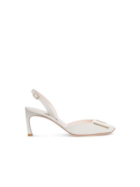 Roger Vivier ROGER VIVIER Trompette Ice 70mm Slingback Pumps New (Euro Si