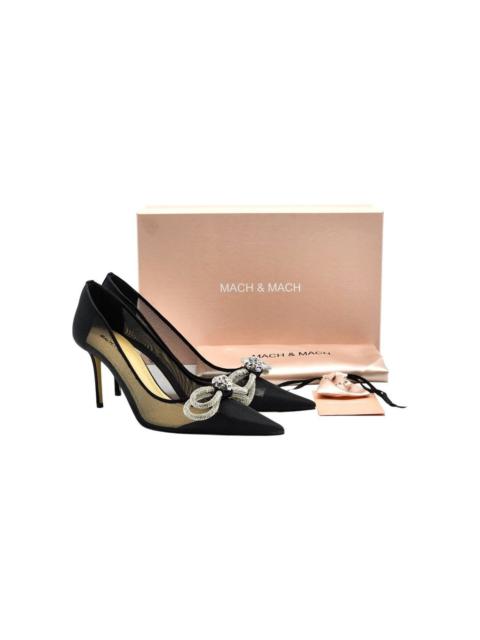MACH & MACH Double Bow Crystal Pumps Heels EU 38 US 7.5 - NWB $1195