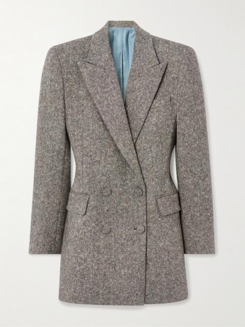 Valentino Double-breasted Wool-blend Tweed Blazer