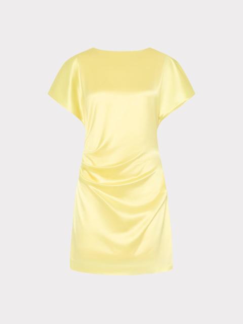 MILLY Kora Hammered Satin Mini Dress