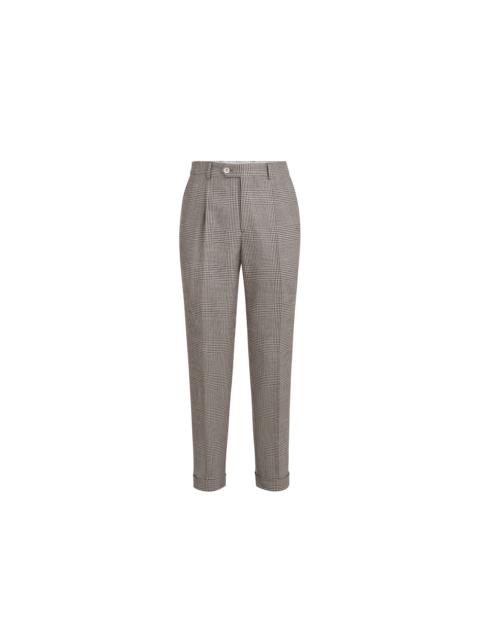 Brunello Cucinelli Brunello Cucinelli Prince of Wales trousers in Brown at Nordstrom