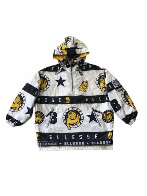 Other Designers VINTAGE ELLESSE ITALIA ALL OVERPRINT HOODIE SKI WINDBREAKER