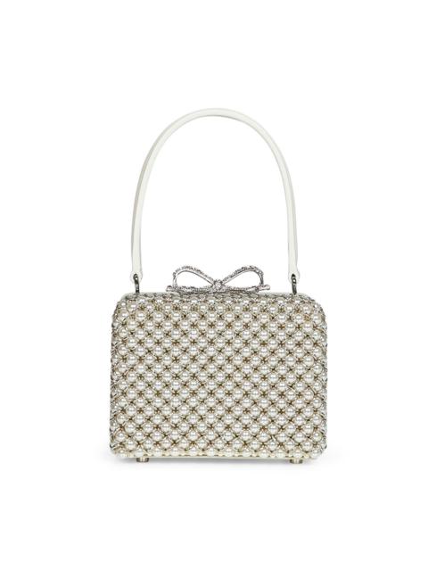 self-portrait Self Portrait Women Cream Pearl Embellished Micro Handbag