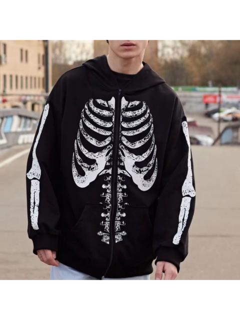 Japanese Brand - Design Streetwear Skeleton Graphic Hoodie Punk Gothic Style