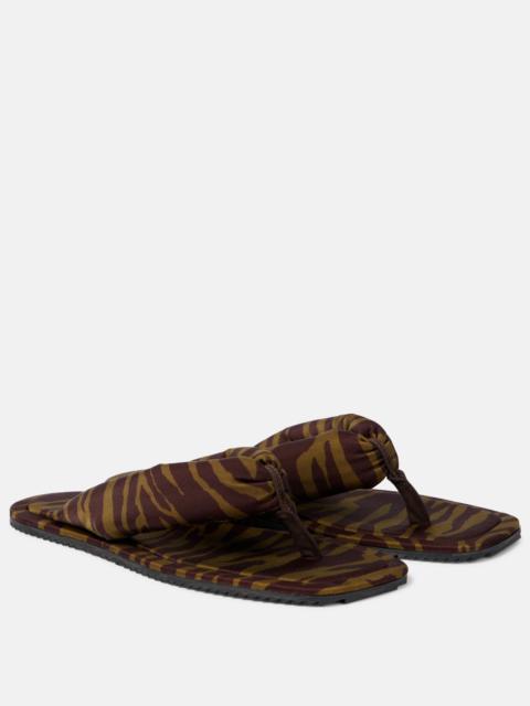 THE ATTICO Indie zebra-print thong sandals