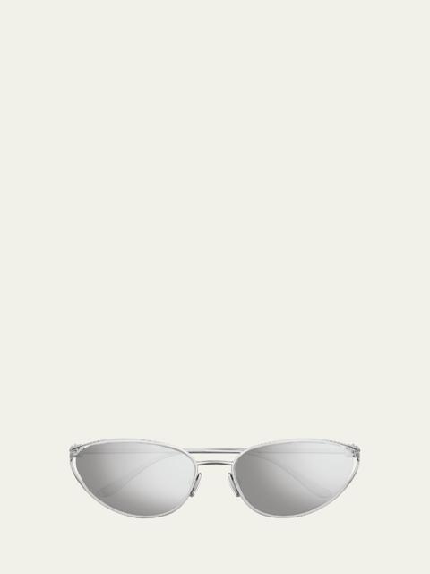 Bottega Veneta Knot Metal Cat-Eye Sunglasses