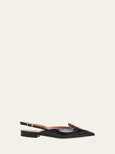MALONE SOULIERS Laurie Pointed-Toe Slingback Ballerina Flats