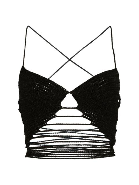 THE MANNEI crochet cropped top