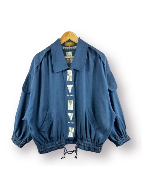 Other Designers Vintage - 🔥 VTG LANCEL PARIS GEOMETRIC ART PARACHUTE BOMBER JACKET