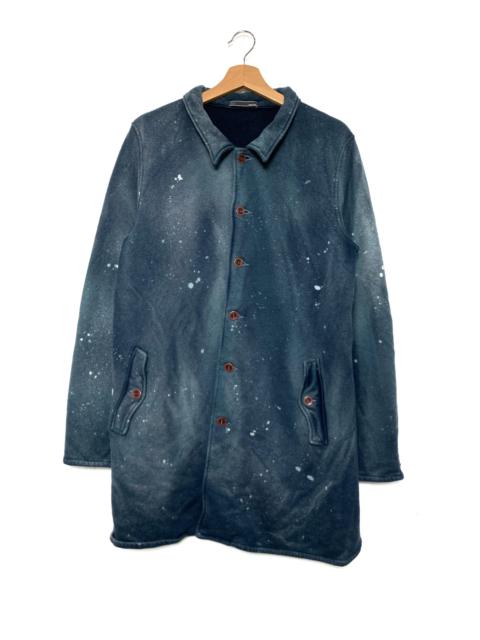 Other Designers Designer - Palme d’Or Bleach Paint Splatter Button Up Long Sweater