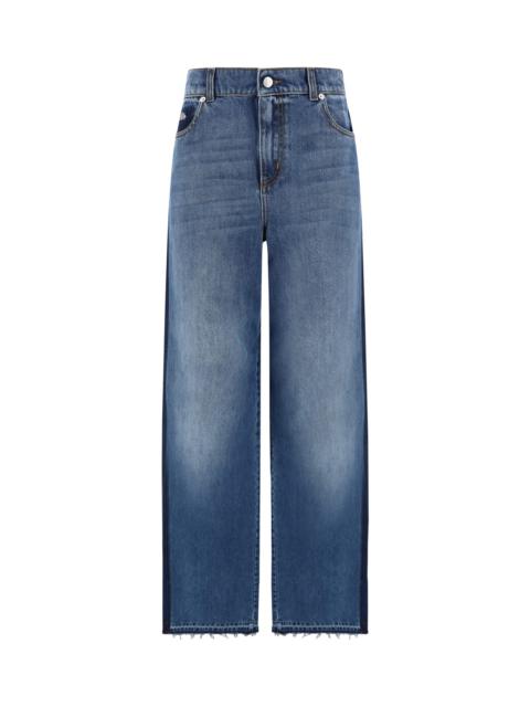 Alexander McQueen High-waist 5 Pockets Wide Leg Jeans