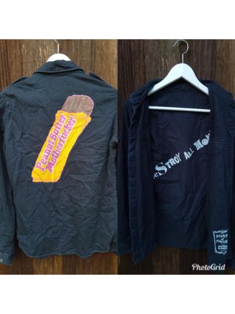 Hysteric Glamour rare HYSTERIC GLAMOUR X damn and monster graphic print button up shirt/seditioneries punk shirt
